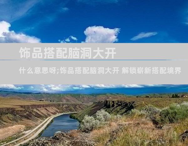 饰品搭配脑洞大开什么意思呀;饰品搭配脑洞大开 解锁崭新搭配境界